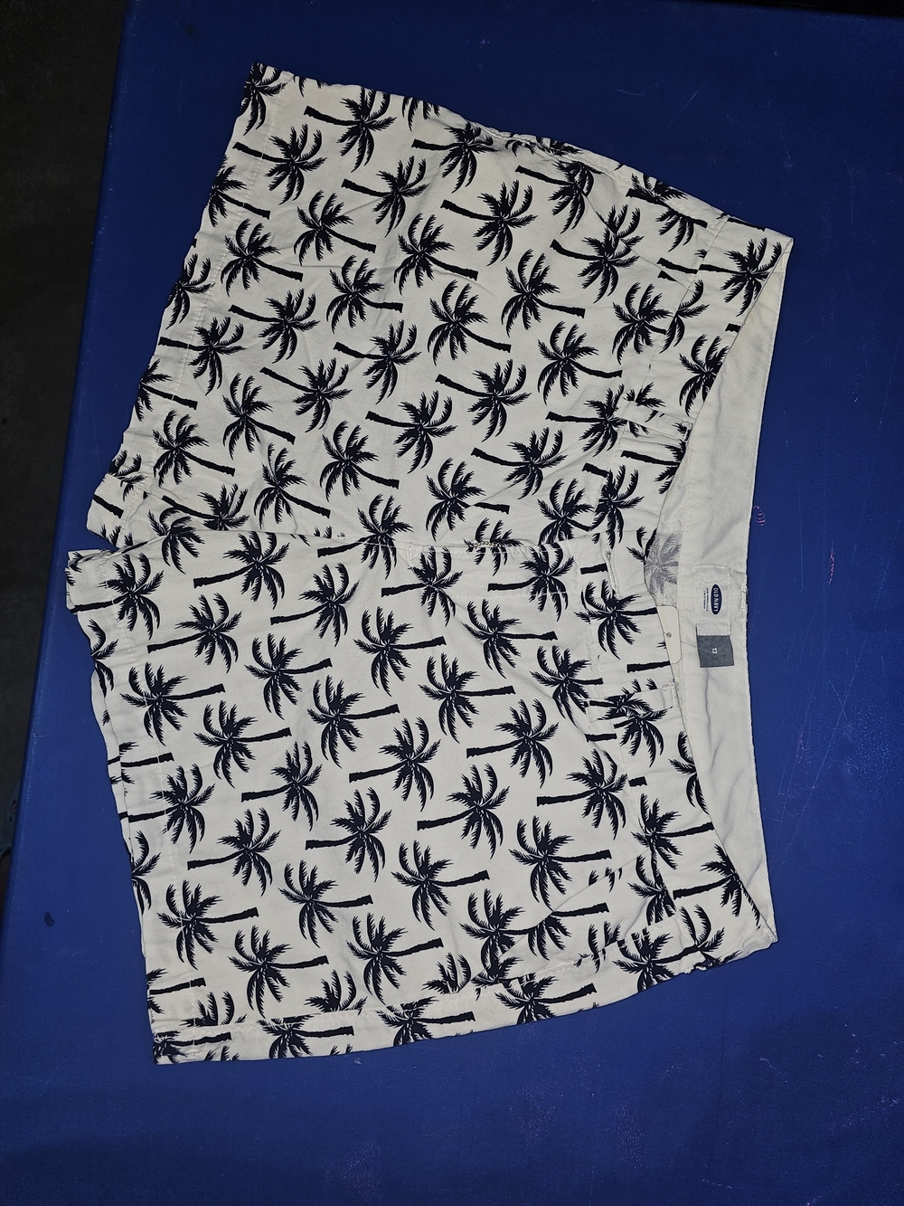 Old Navy Women's White Palm-Print Swim Shorts